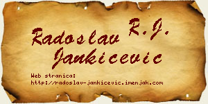 Radoslav Jankićević vizit kartica